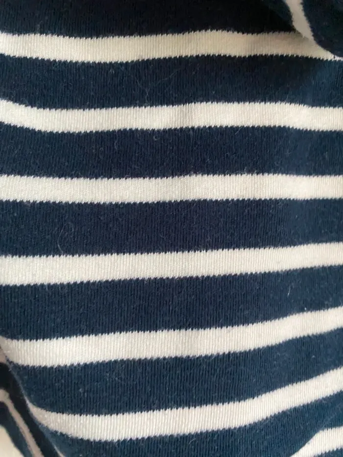 Sweat Zippé rayé style marinière à capuche Sable et Mer 12 mois - photo numéro 4