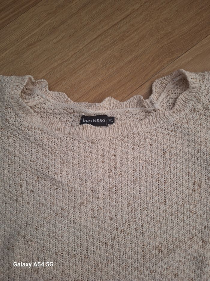 Pull manche courte creme xl - photo numéro 4