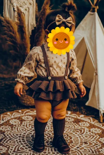 Jolie barboteuse en coton collection vintage bohème