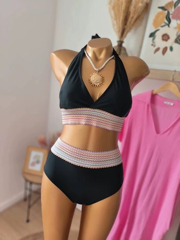 Maillot de bain bikini noir Taille S - Tendance 2025