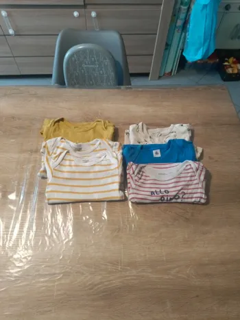 Lot de 6 bodies manches longues garçon 24 mois