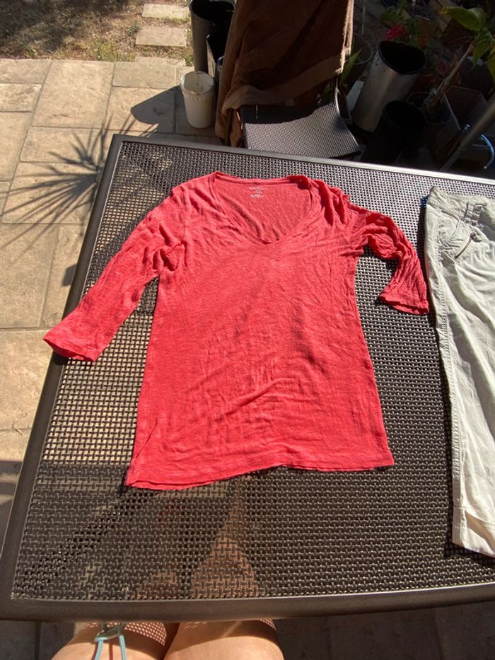 Joli top en lin Majestic, filature, taille 3 40 42 - photo numéro 8