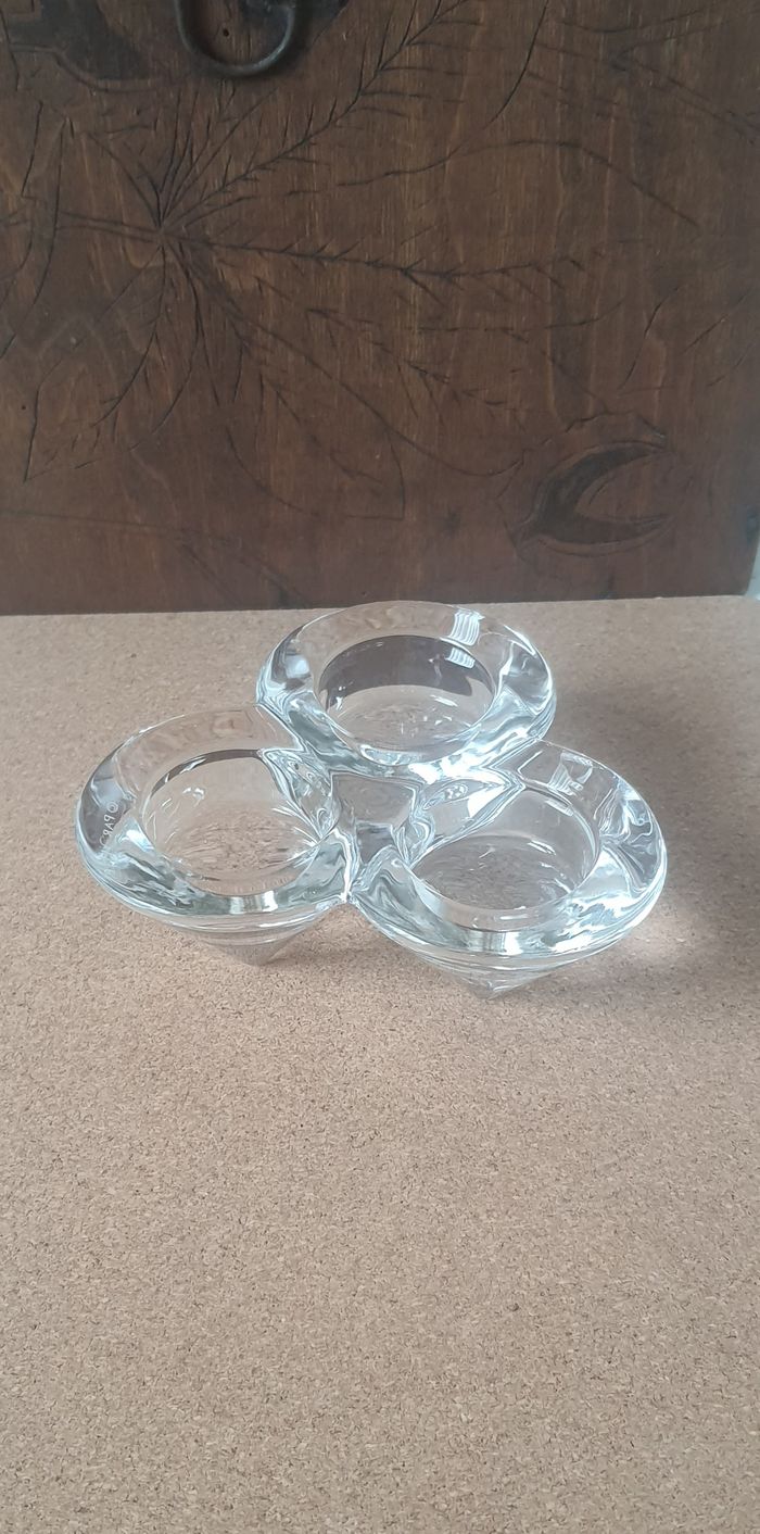 Porte bougie triple en crystal "Partylite" - photo numéro 3