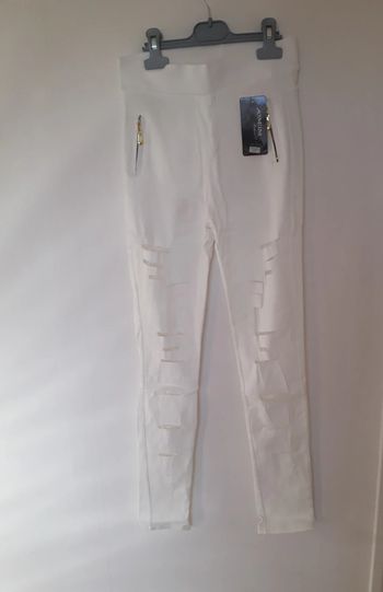 Leggings blanc à dentelle - Taille S/M