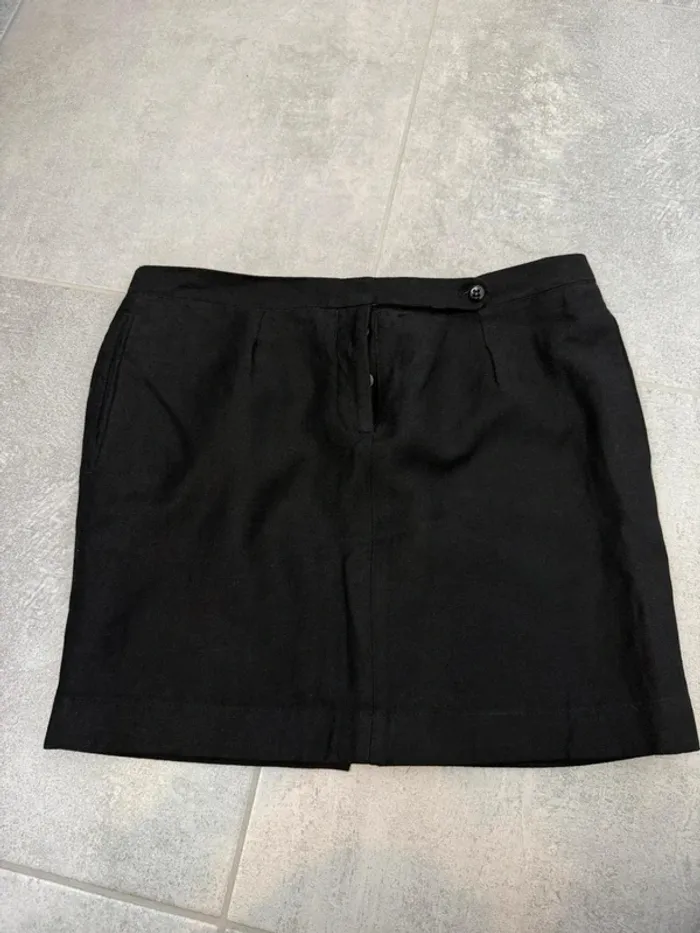 Mini jupe Bellerose noire laine et coton taille 2 soit M parfait état - photo numéro 8