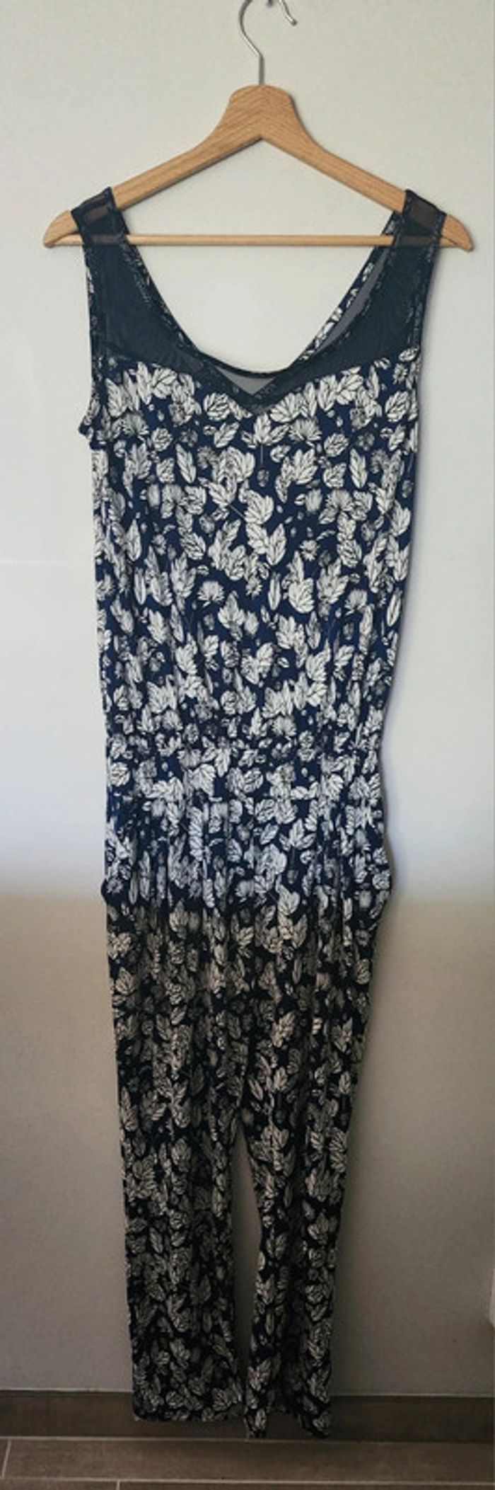 combi pantalon bleue marine et blanche taille 38 Formul excellent état - photo numéro 3