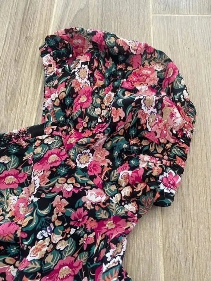 Blouse fleurie été 36-38 top péplum - photo numéro 2
