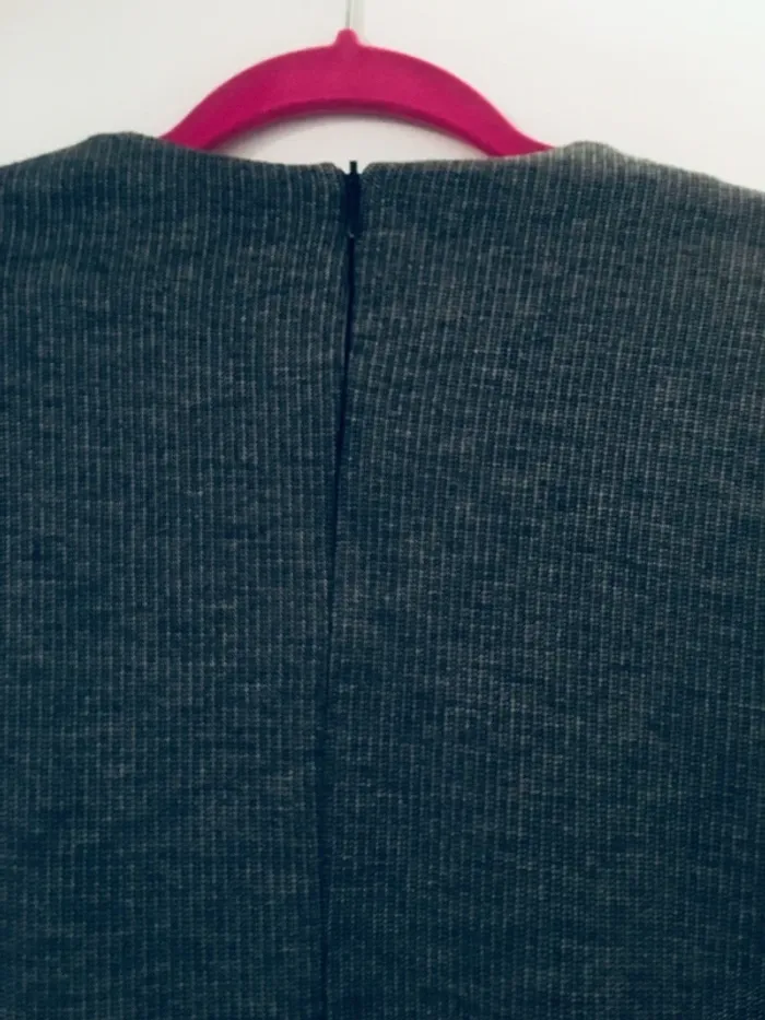 Robe Zara gris chiné manches 3/4 taille M - photo numéro 4