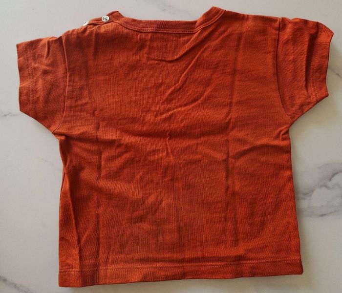 T-shirt orange Rhinocéros Petit Bateau 6 mois - photo numéro 3