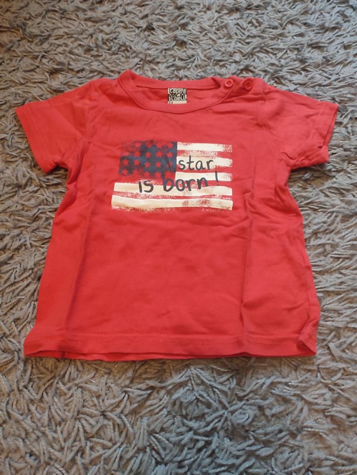 t-shirt rouge drapeau Etats-Unis