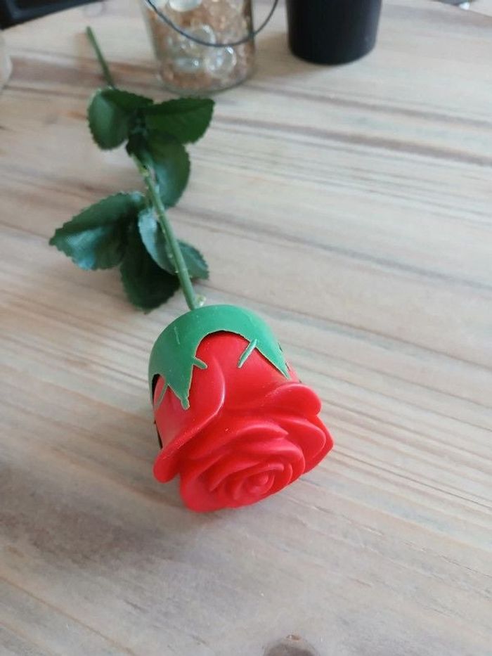 Rose rouge éternelle 🌹 avec lumière - Guipai