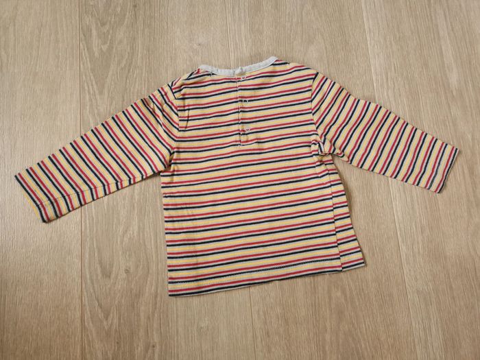 Tee-shirt manches longues rayures 18 mois - photo numéro 2