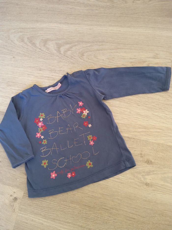 T-shirt manches longues 6 mois bleu - photo numéro 2