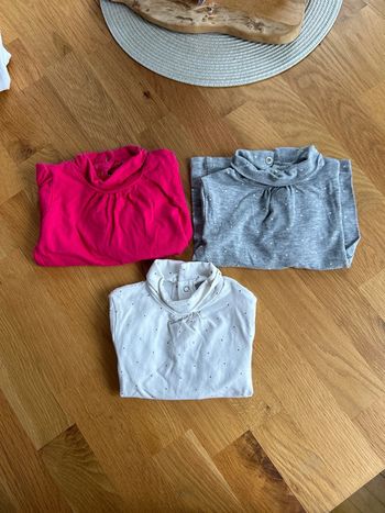 Lot de 3 t-shirt manches longues avec col roulés - 9 mois - KIABI