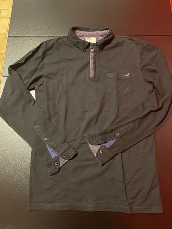 Polo manches longues Oaks Valley noir taille L