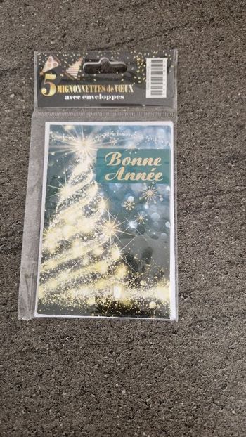 5 cartes de vœux + enveloppes