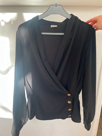 Blouse manches longues noire