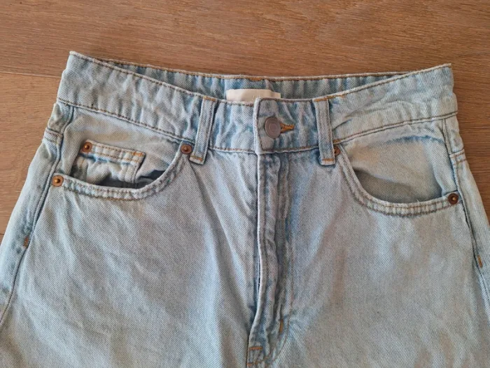 Pantalon jean bleu clair H&M M 38 femme - photo numéro 3