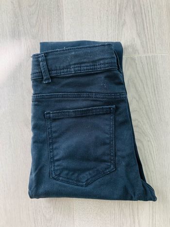 Pantalon en toile slim fille 10 ans bleu marine kiabi