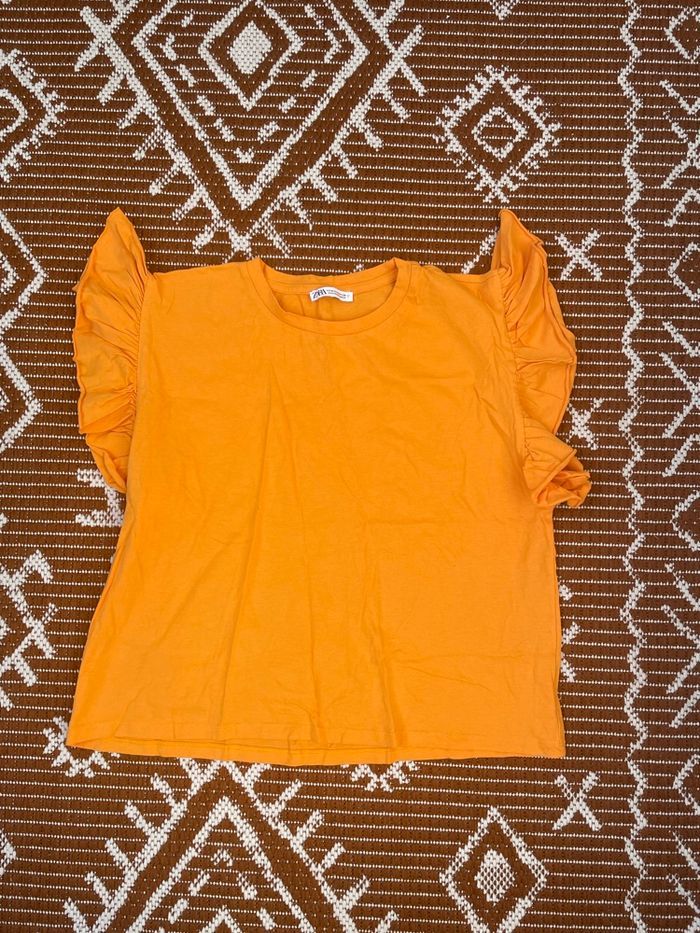 T-shirt orange Zara