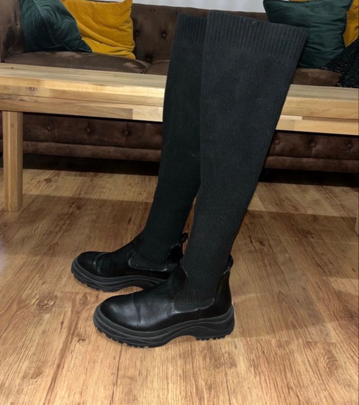 Cuissardes noires Zara Pointure 38 - photo numéro 1