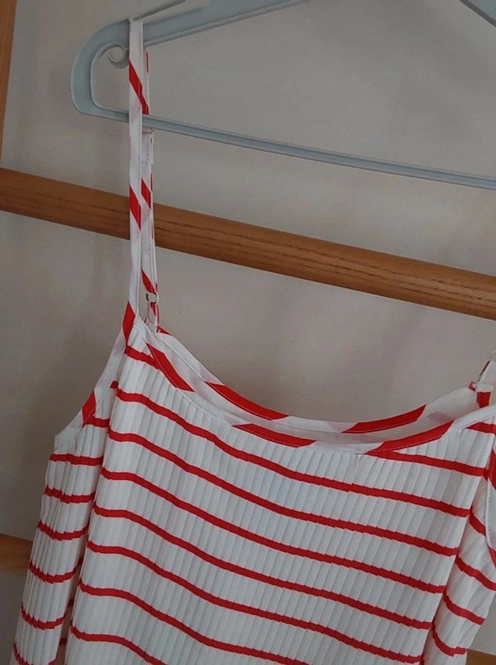 Robe rayée rouge et blanche Mango T 36 - photo numéro 8