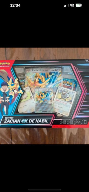 Coffret Pokémon zacian ex de Nabil