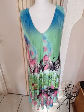 Robe longue fluide Rodier – imprimé floral multicolore t42 #F42XL-038
