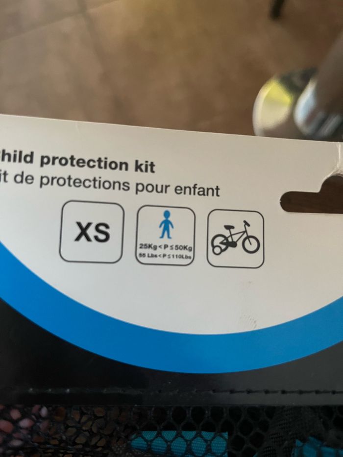 Kit de protection B twin vélo  taille xs (soit 25-50kg) - photo numéro 2