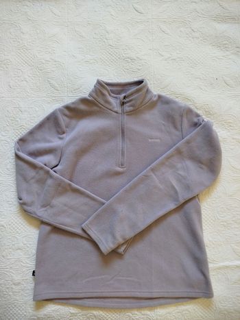 Polaire manches longues forme polo violet fille 12 13 ans Quechua