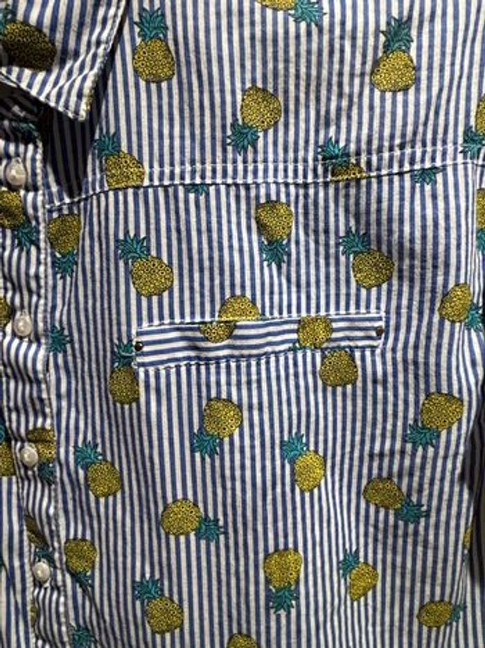 Chemise manches courtes ananas 100% coton - photo numéro 5