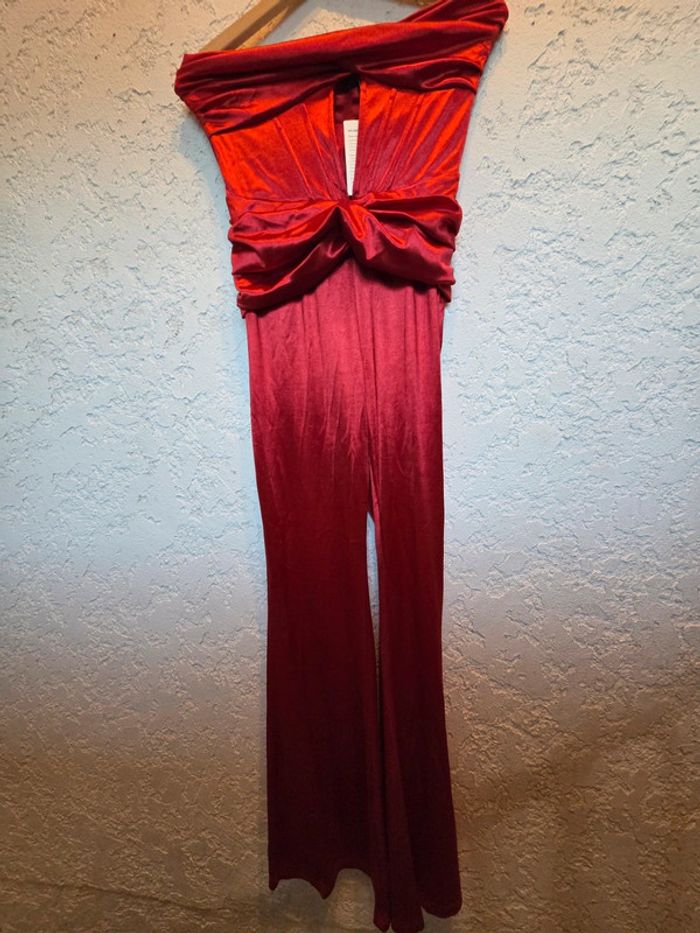 Combinaison bustier femme satinee