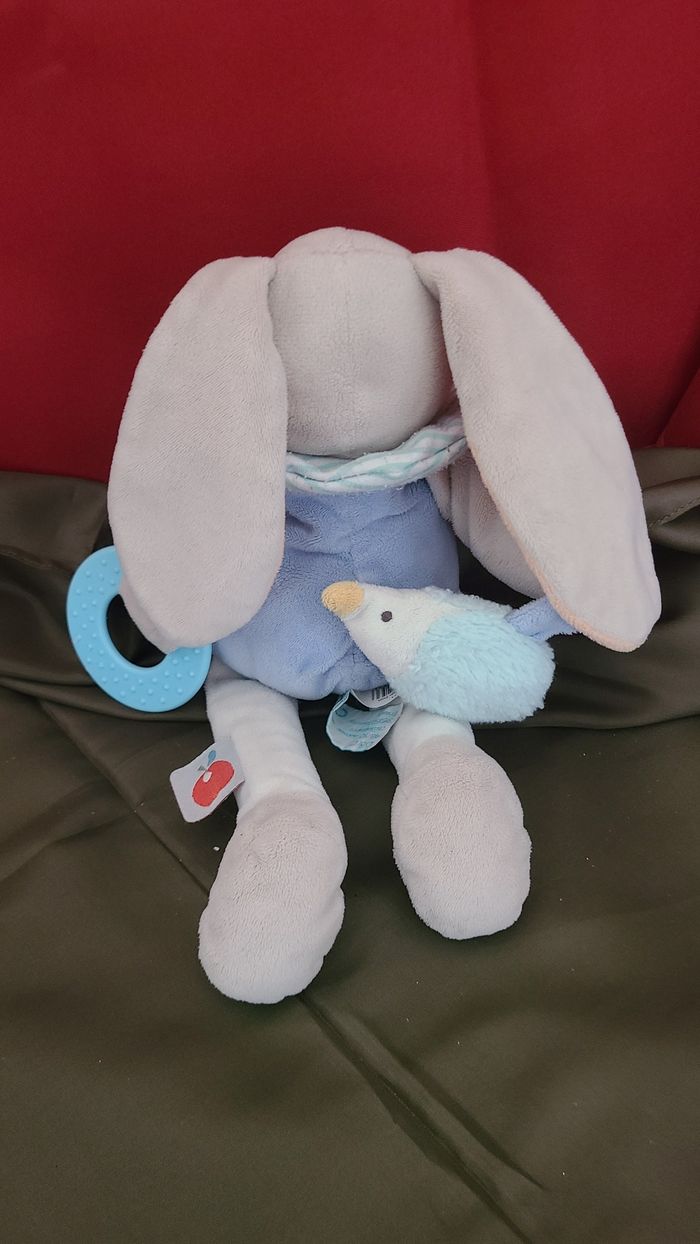 DOUDOU LAPIN POM PELUCHE EVEIL Baby'Nat - photo numéro 3