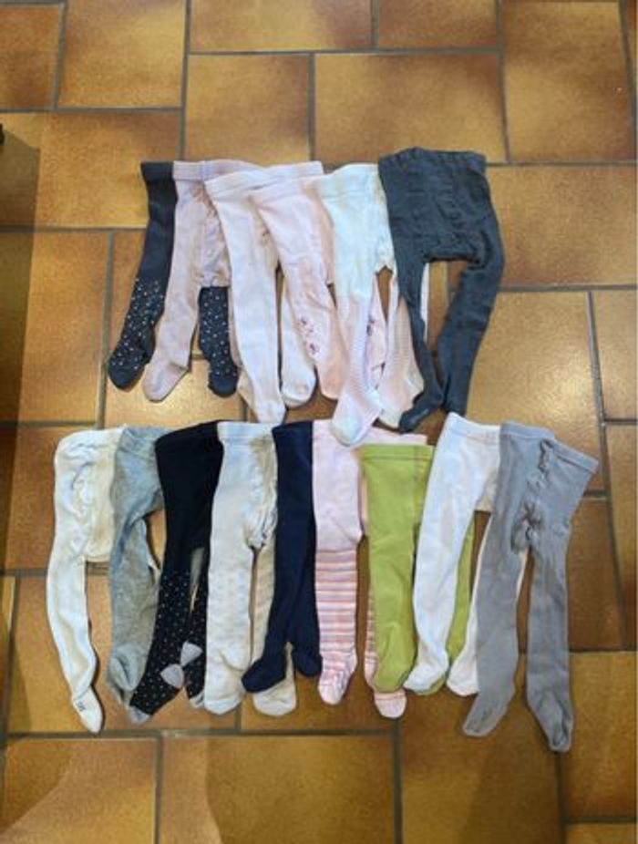 Lot 15 collants bébé 6/12 mois - photo numéro 4