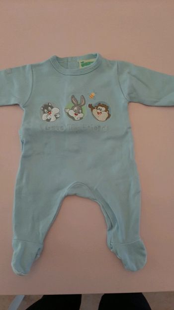 Pyjama garçon bébé 1 mois ciel looney tunes