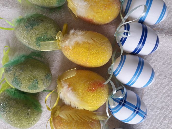 Lots de décors de 14 Pâques oeufs - photo numéro 7