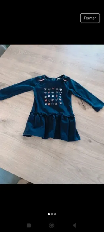 Robe 3 pommes 3/6mois
