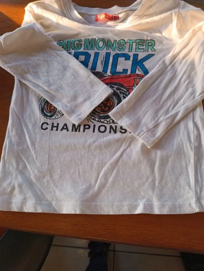 T-shirt blanc big monster Tissaia 6A - photo numéro 3