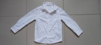 Chemise blanche manche longue 110cm 4/5 ans
