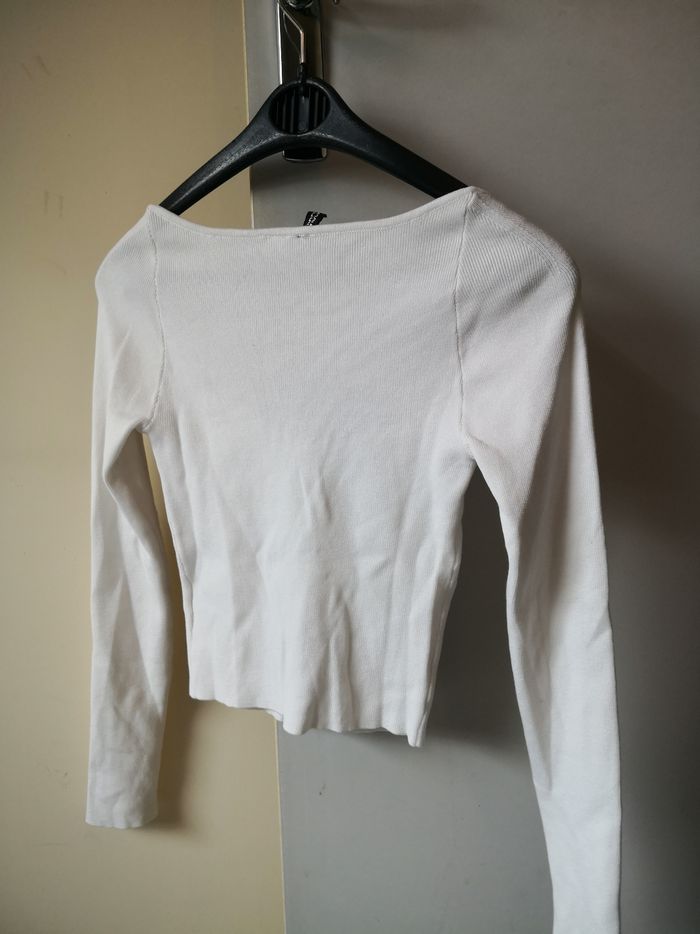 Pull court blanc - photo numéro 2