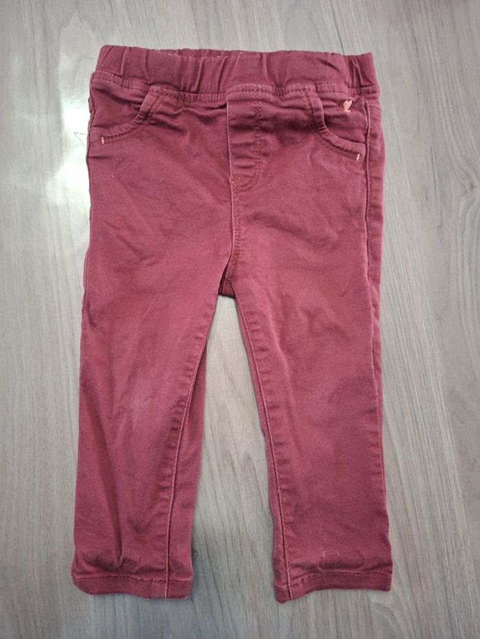 Pantalon fille okaidi 18 mois framboise