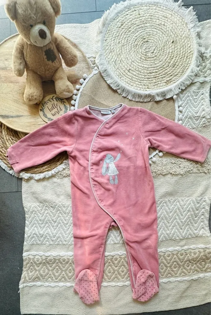 Pyjama Noukie’s rose lapin 18M 86cm - photo numéro 2