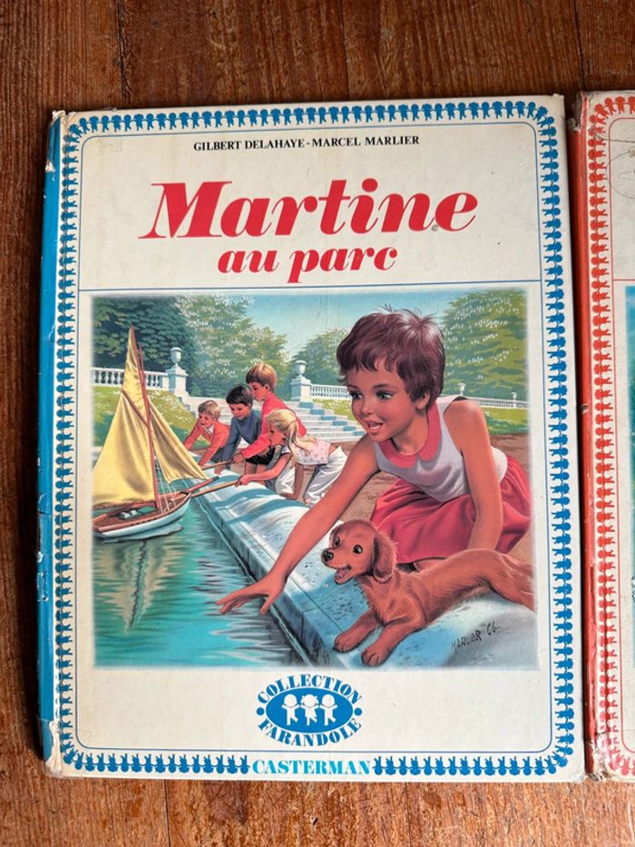 Lot de 2 livres très anciens vintage Martine Casterman collection Farandole au parc à la ferme - photo numéro 2