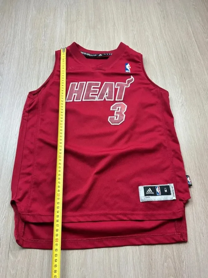 Maillot NBA Miami Heat #3 Dwyane Wade Adidas Swingman Rouge - Taille M enfant - photo numéro 7
