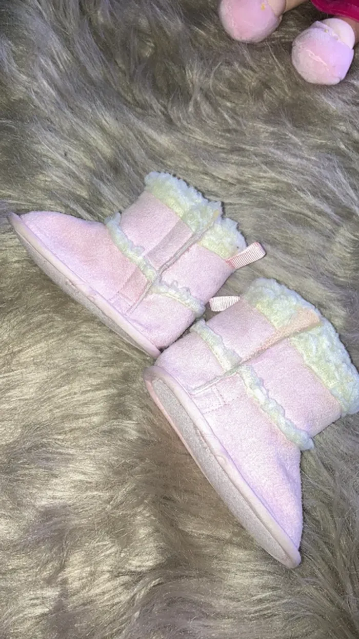 Botte fourrée bébé fille rose - photo numéro 4