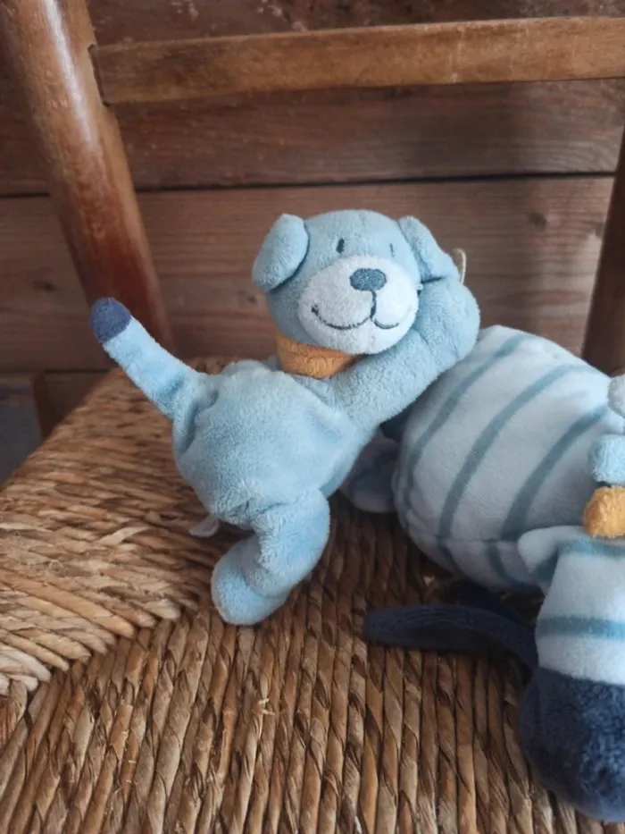 Peluche zèbre Zebrito et le chien Achille noukie's tbe - photo numéro 5