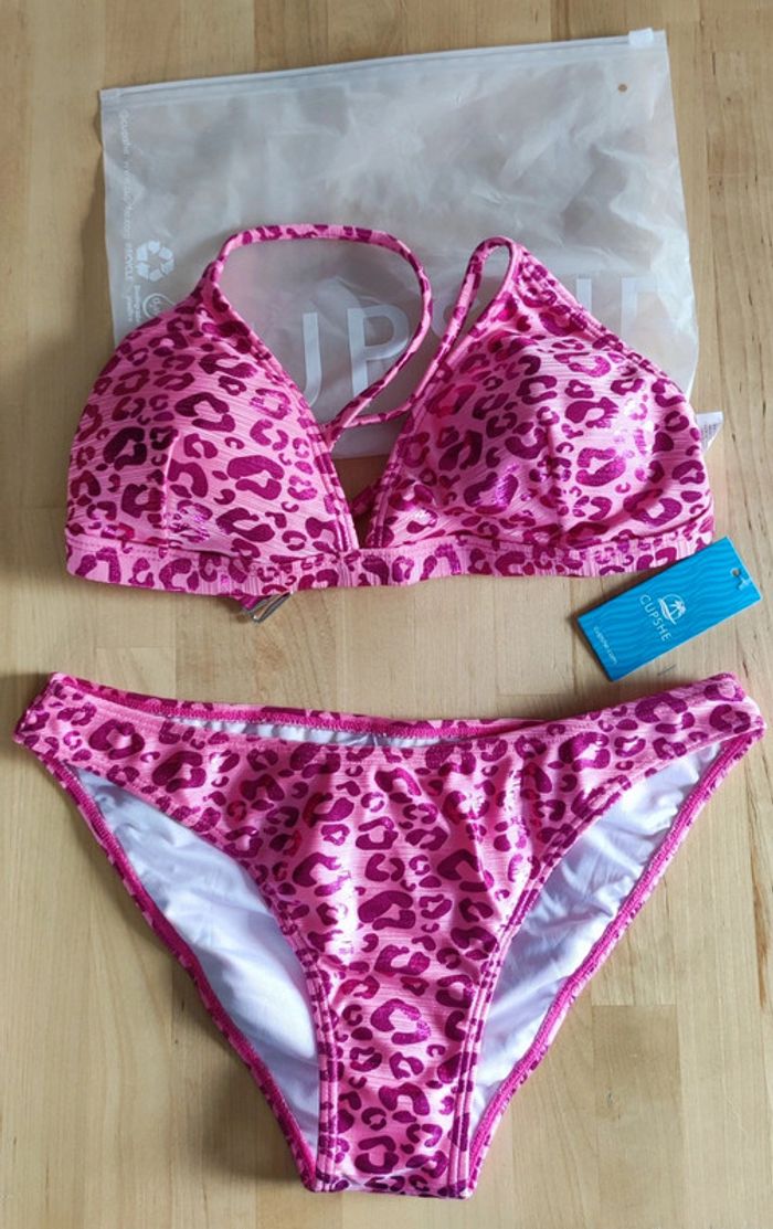 Maillot de bain 2 pièces fuchsia