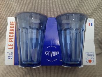 Lot de 4 verres Duralex Le Picardie – 36 cl – Bleu
