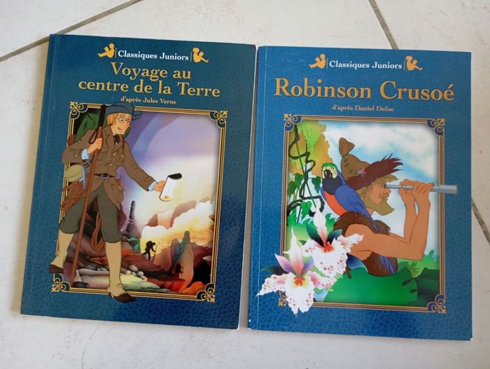 Livre classiques Juniors Robinson Crusoé et voyage au centre de la terre