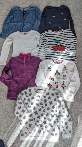 Lot de 7 pulls et blouses fille